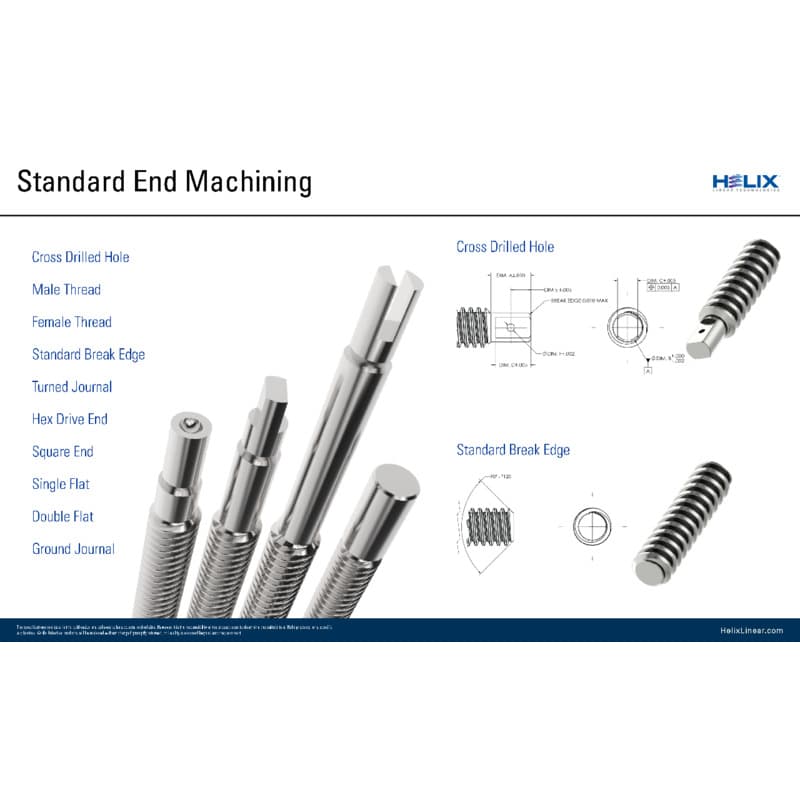 Standard End Machining Options