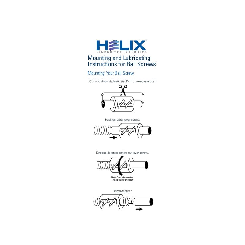 Mounting and Lubricating Ball Screws