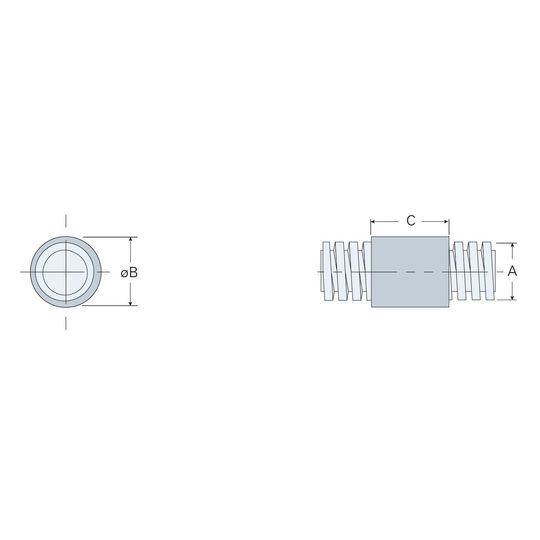 Sleeve Nut (SNA), SNA1/2-2(4) RH | Helix Linear Technologies
